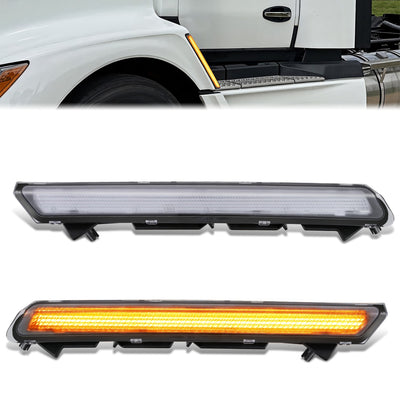 Amber LED Side Marker Lights<br>22-26 Kenworth T680