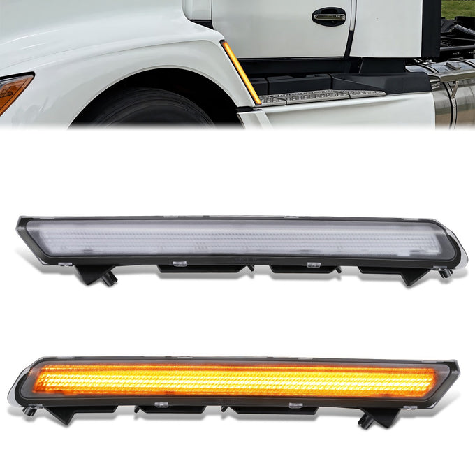 Amber LED Side Marker Lights<br>22-26 Kenworth T680