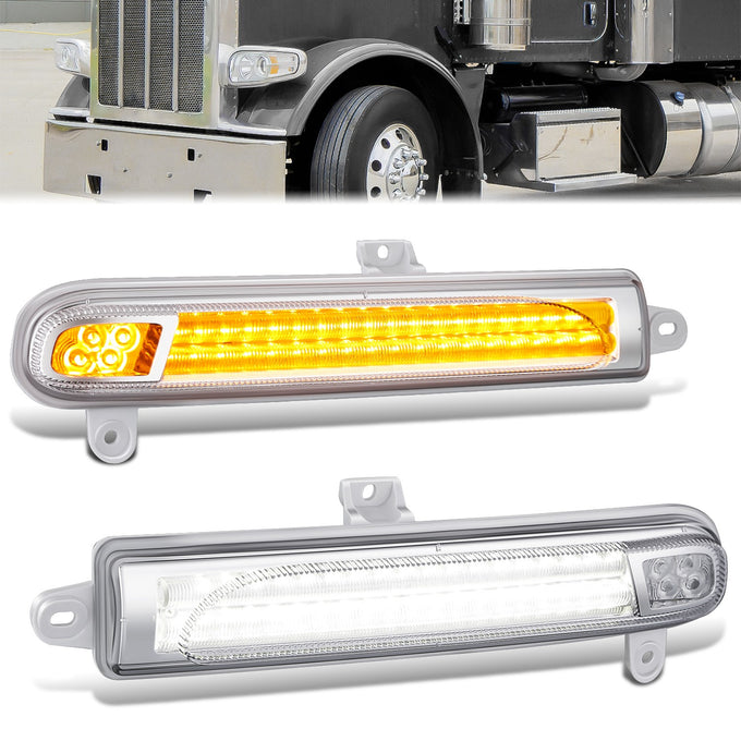 Sequential Chasing Amber LED Turn Signal Lights<br>08-26 Peterbilt 389, 388, 367, 567, 589