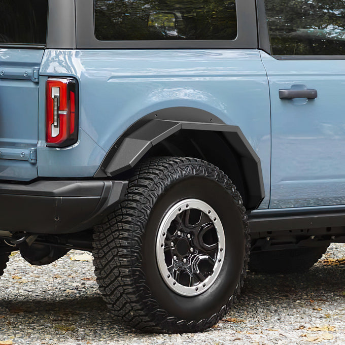 Carbon Steel Front Rear Fender Flares <br>21-24 Ford Bronco 4Dr
