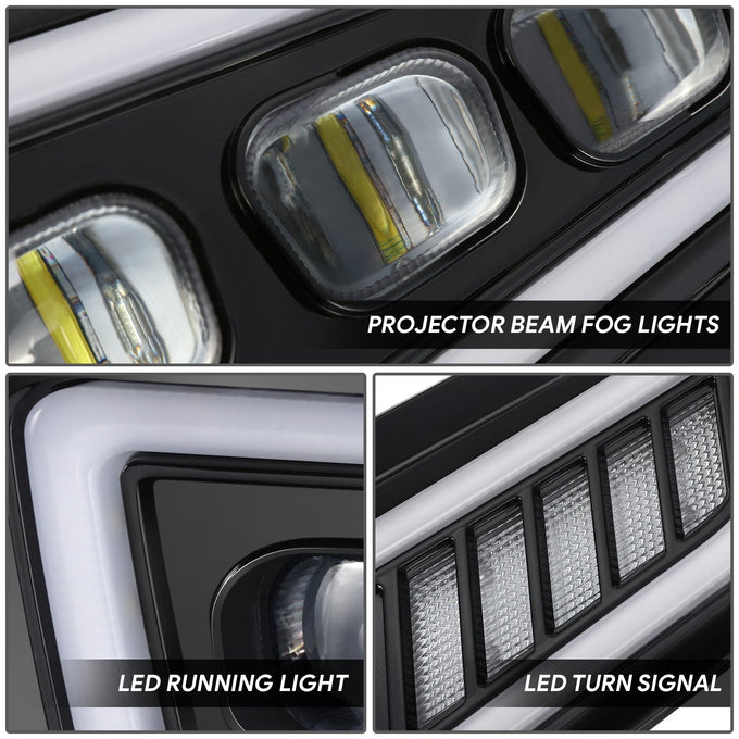 LED DRL Projector Fog Lights <br> 17-20 Ford F-150 Raptor