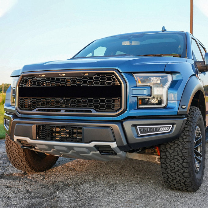 LED DRL Projector Fog Lights <br> 17-20 Ford F-150 Raptor