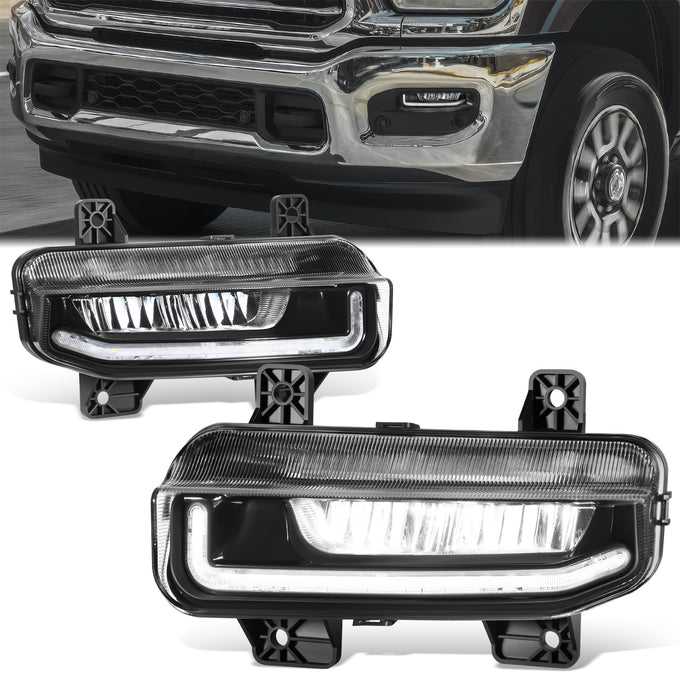 LED DRL Sequential Fog Lights (Left & Right) <BR>19-20 Ram 1500, 2500, 19-22 3500