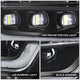 LED DRL Turn Signal Black Projector Fog Lights<br>21-23 Ford F150