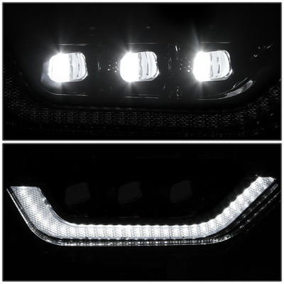 LED DRL Turn Signal Black Projector Fog Lights<br>21-23 Ford F150