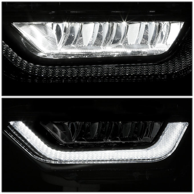 Black LED DRL Fog Lights <br>21-23 Ford F-150