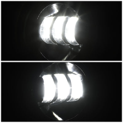 Black Housing Fog Light White LED<br>20-23 Jeep Gladiator, 18-26 Wrangler
