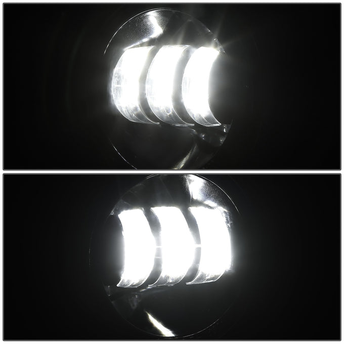 Black Housing Fog Light White LED<br>20-23 Jeep Gladiator, 18-26 Wrangler