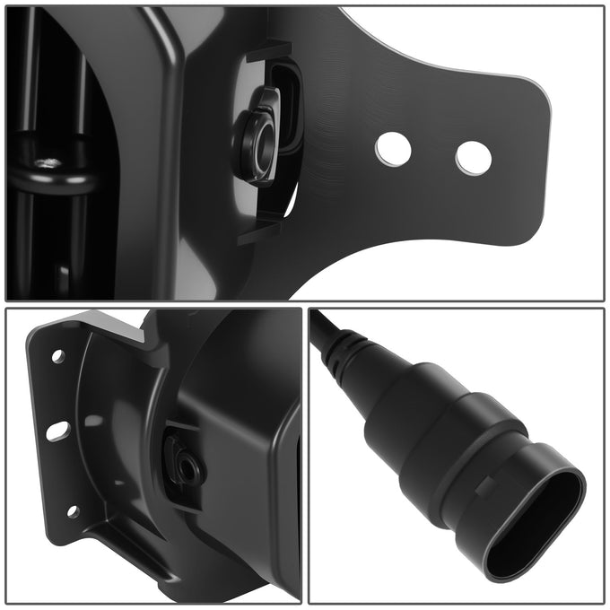 Black Housing Fog Light White LED<br>20-23 Jeep Gladiator, 18-26 Wrangler