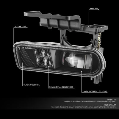 Full LED Projector Fog Lights <BR>99-02 Chevy Silverado 1500, 2500,01-02 3500