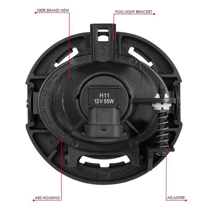Projector Beam Housing Fog Lamps <br> 11-14 Dodge Challenger Charger, Chrysler 300