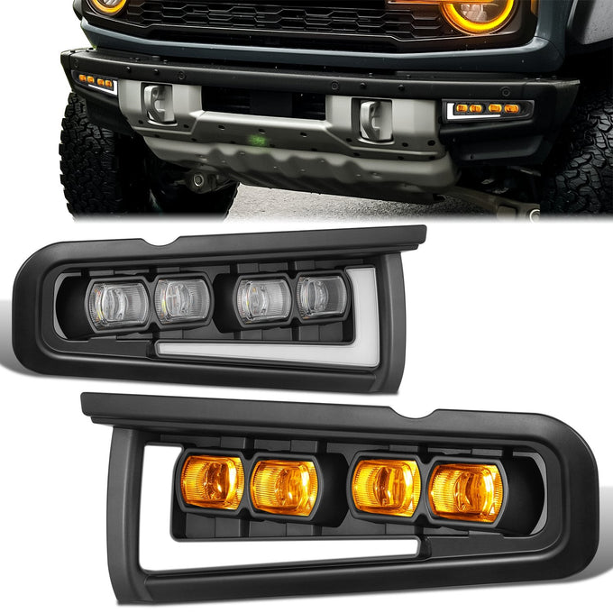 LED DRL Projector Fog lights <br>21-25 Ford Bronco