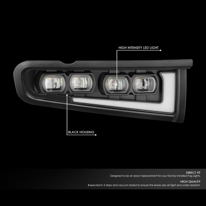 LED DRL Projector Fog lights <br>21-25 Ford Bronco