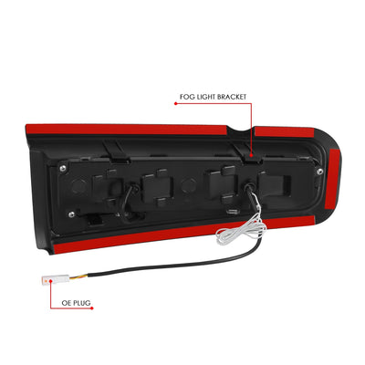 LED DRL Projector Fog lights <br>21-25 Ford Bronco