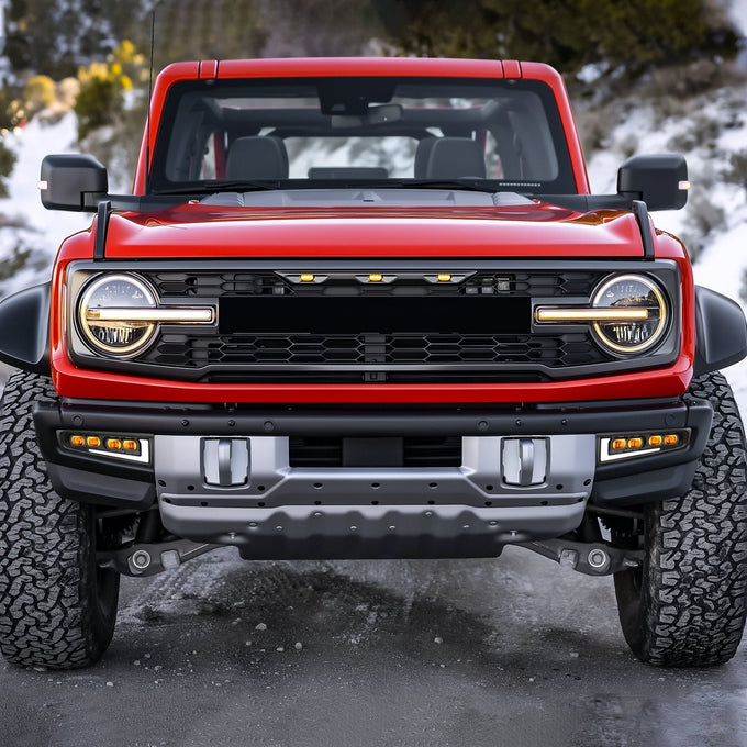 LED DRL Projector Fog lights <br>21-25 Ford Bronco