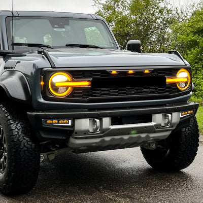 LED DRL Projector Fog lights <br>21-25 Ford Bronco