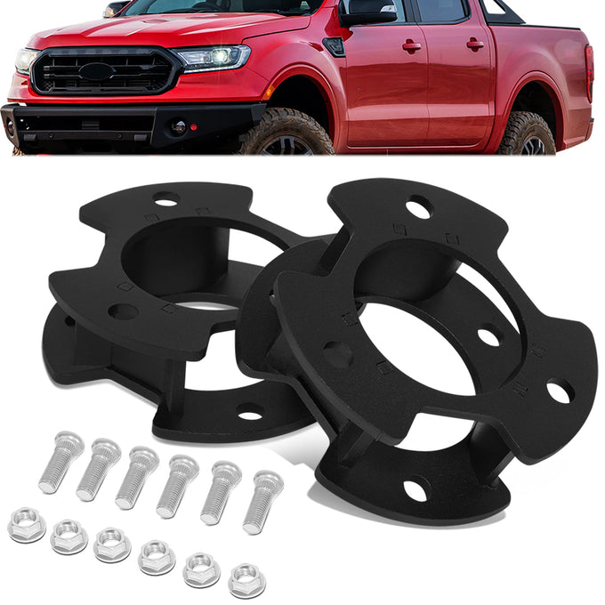 Front Strut Lift Spacers Provides 2.5 in. Lift <BR>19-24 Ford Ranger