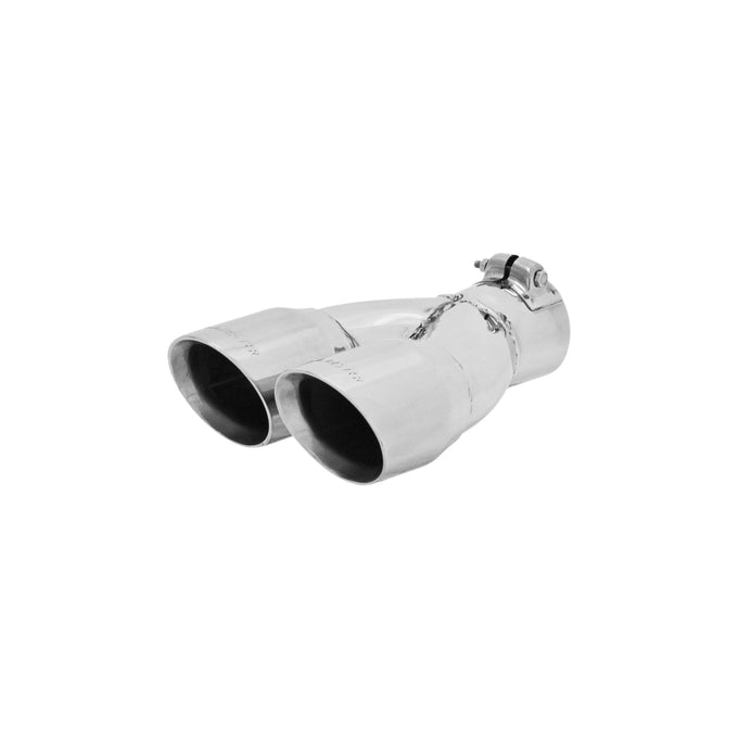 Flowmaster Exhaust Tip<br>3.00 in. Dual Angle Cut Polished SS Fits 2.50 in.Tubing