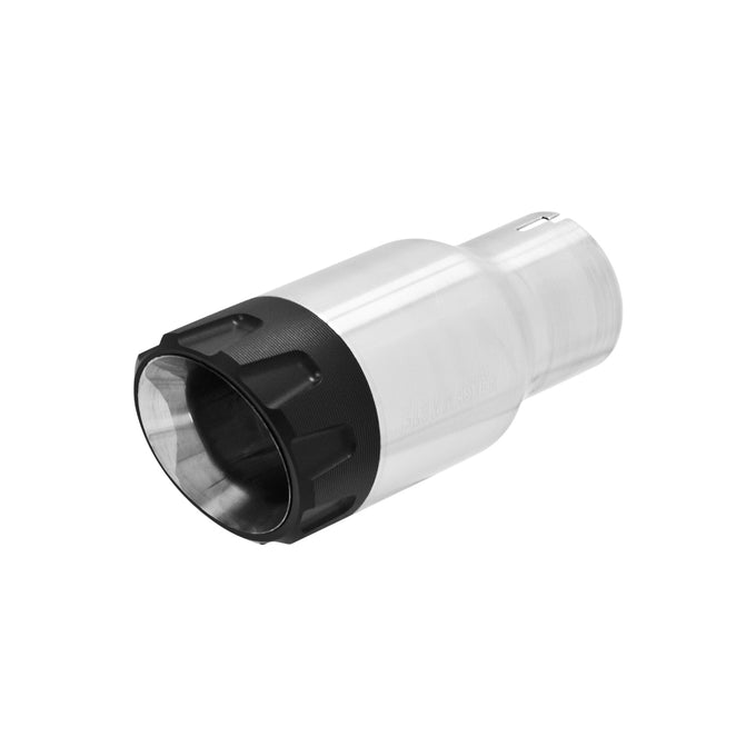Flowmaster Exhaust Tip<br>3.50in. Angled Brushed SS/Black Alum Fits 2.50in tubing