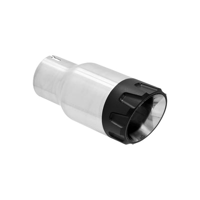 Flowmaster Exhaust Tip<br>3.50in. Angled Brushed SS/Black Alum Fits 2.50in tubing