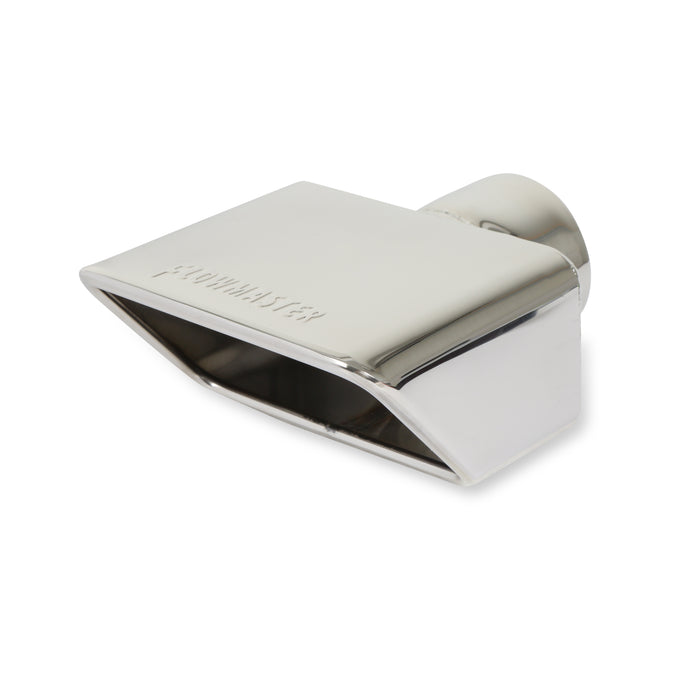 Flowmaster Exhaust Tip<br>3.0 x 5.5 Polished Angle Rolled Edge Fits 2.5 in.Tubing
