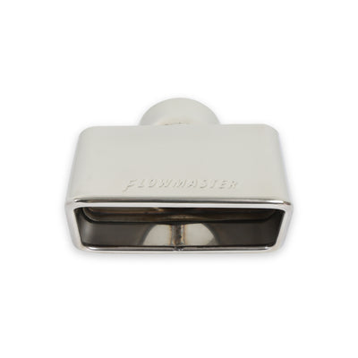 Flowmaster Exhaust Tip<br>3.0 x 5.5 Polished Angle Rolled Edge Fits 2.5 in.Tubing
