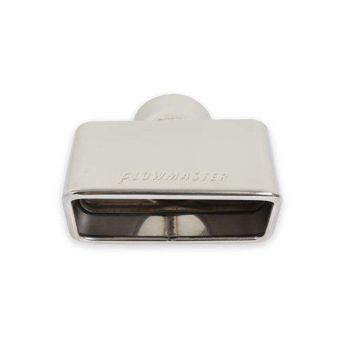 Flowmaster Exhaust Tip<br>3.0 x 5.5 Polished Angle Rolled Edge Fits 2.5 in.Tubing