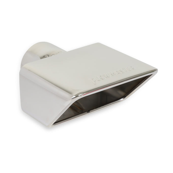 Flowmaster Exhaust Tip<br>3.0 x 5.5 Polished Angle Rolled Edge Fits 2.5 in.Tubing