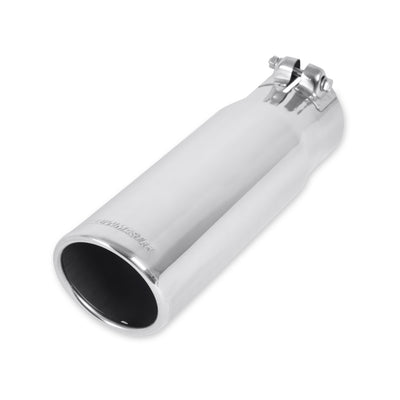 Flowmaster Exhaust Tip<br>3.50 in. Rolled Angle Polished SS Fits 3.00 in. Tubing