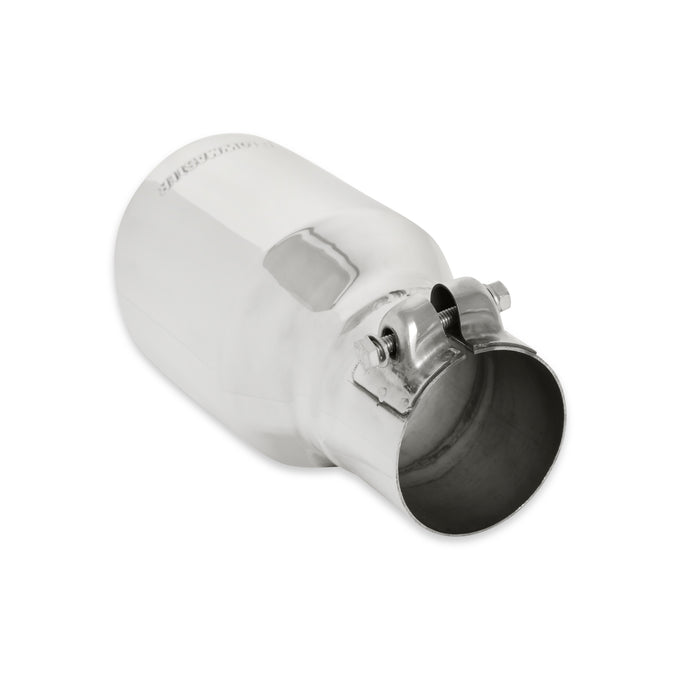 Flowmaster Exhaust Tip<br>4.00 in. Rolled Angle Polished SS Fits 2.50 in. Tubing