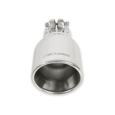 Flowmaster Exhaust Tip<br>4.00 in. Rolled Angle Polished SS Fits 2.50 in. Tubing
