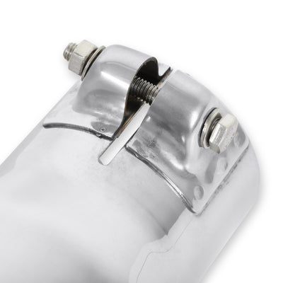 Flowmaster Exhaust Tip<br>4.00 in. Rolled Angle Polished SS Fits 2.50 in. Tubing