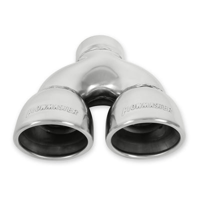 Flowmaster Exhaust Tip<br>Dual 3.5 in. Rolled Angle Polished SS