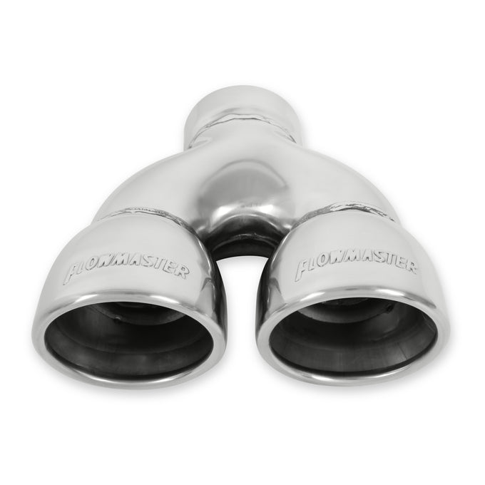Flowmaster Exhaust Tip<br>Dual 3.5 in. Rolled Angle Polished SS