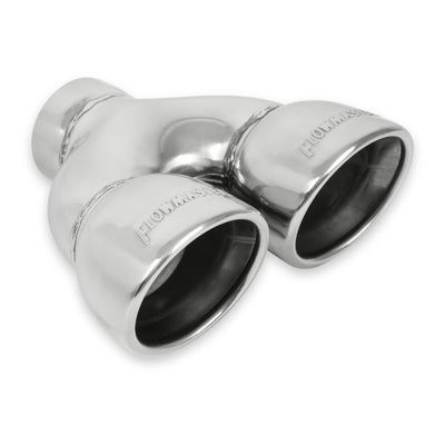 Flowmaster Exhaust Tip<br>Dual 3.5 in. Rolled Angle Polished SS