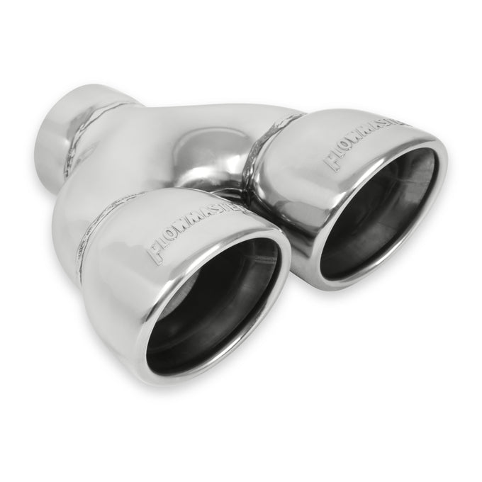 Flowmaster Exhaust Tip<br>Dual 3.5 in. Rolled Angle Polished SS