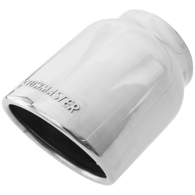 Flowmaster Exhaust Tip<br>4.00 in. Rolled Angle Polished SS Fits 3.00 in. Tubing