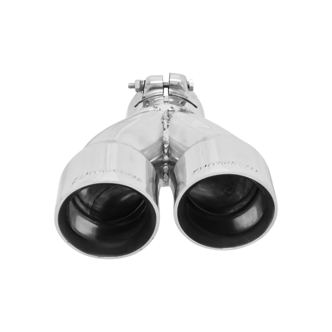 Flowmaster Exhaust Tip<br>3.00 in Dual Angle Cut Polished SS Fits 2.50 in.Right
