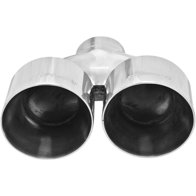 Flowmaster Exhaust Tip<br>Dual 4.00 in. Angle Cut Polished SS Fits 2.50in. Tubing