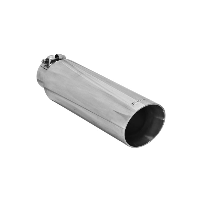 Flowmaster Exhaust Tip<br>3.50 in. Angle Cut Polished SS Fits 2.50 in. Tubing