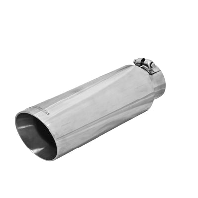 Flowmaster Exhaust Tip<br>4.00 in. Angle Cut Polished SS Fits 3.00 in. Tubing