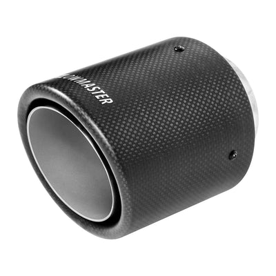 Flowmaster Exhaust Tip<br>4 in. Rolled Angle Carbon Fiber Fits 2.5 in. Tubing