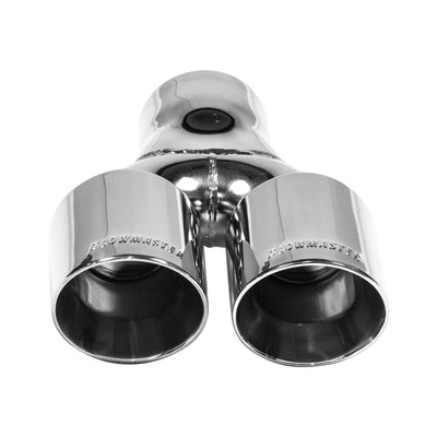 Flowmaster Exhaust Tip<br>3 in. Dual Out Angle Cut Fits 3 in. Tubing