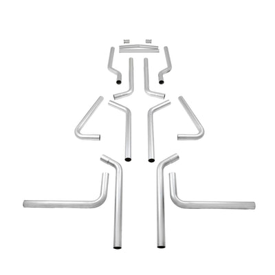 Flowmaster U-Fit Dual Exhaust Kit<br>2.25-inch Mandrel-bent Aluminized Steel Tubing.