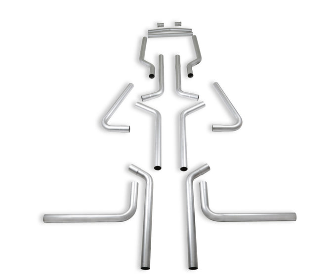 Flowmaster U-Fit Dual Exhaust Kit<br>2.50-inch Mandrel-bent Aluminized Steel Tubing.