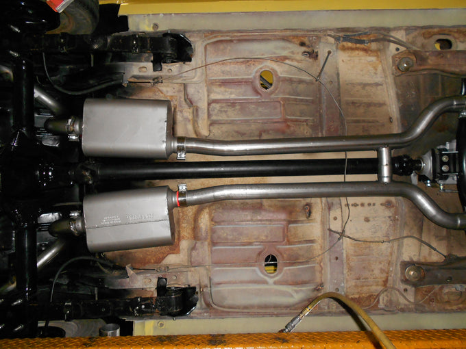 American Thunder Crossmember-Back Exhaust System<br>68 Chevy Chevy II, 69-74 Nova, 71-74 Pontiac Ventura