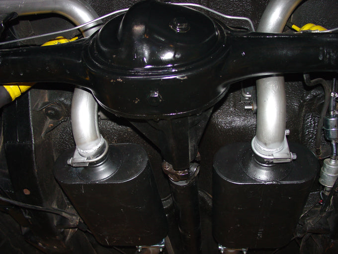 American Thunder Crossmember-Back Exhaust System<br>55-57 Chevy One-Fifty Series Two-Ten Series Bel Air