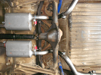 American Thunder Crossmember-Back Exhaust System<br>68-72 GM A-Bodies with V8 engine