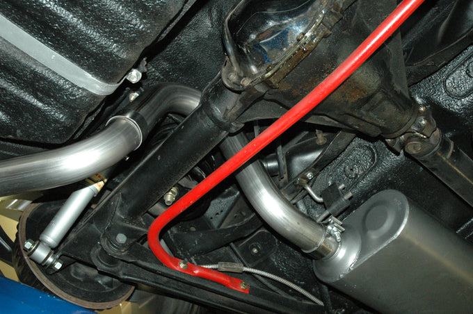 American Thunder Crossmember-Back Exhaust System<br>68-72 GM A-Bodies with V8 engine