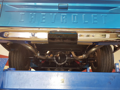 American Thunder Crossmember-Back Exhaust System<br>67-72 Chevy C10 Pickup, 67-72 GMC C15/C1500 Pickup